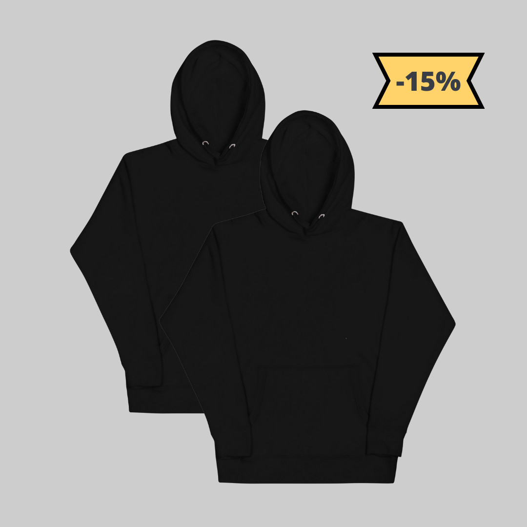 Sudaderos con capucha Pack 2 - Mezcla de algodón y poliéster para una comodidad abrigada y fresca. Estilo unisex para todos los géneros. Paquete de 2