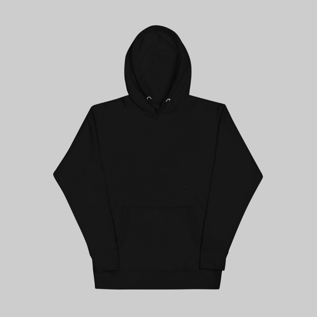 Sudaderas con capucha negro para hombre - Mezcla de algodón y poliéster para una comodidad abrigada y fresca. Estilo unisex para todos los géneros.