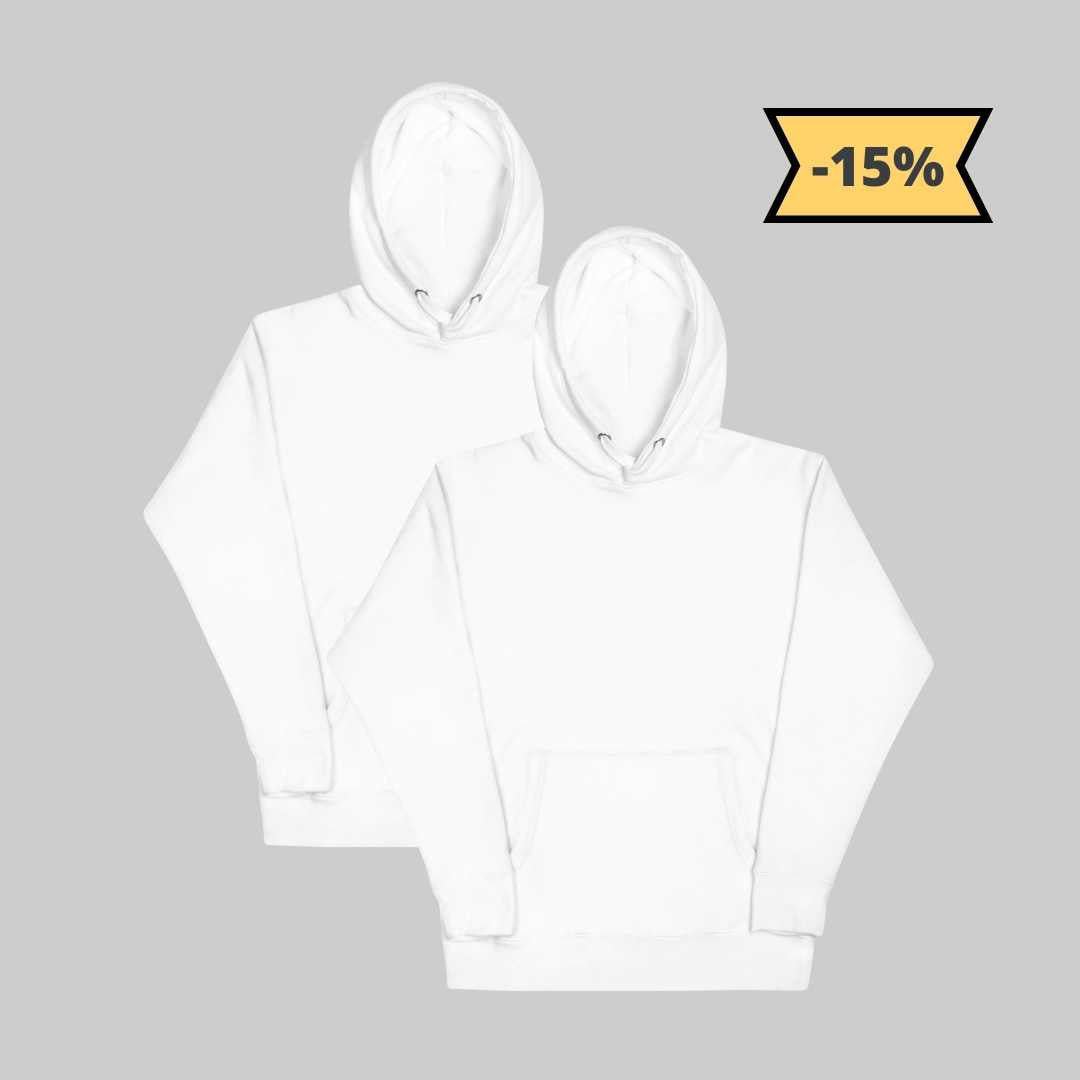 Sudaderos con capucha Blanco Pack 2