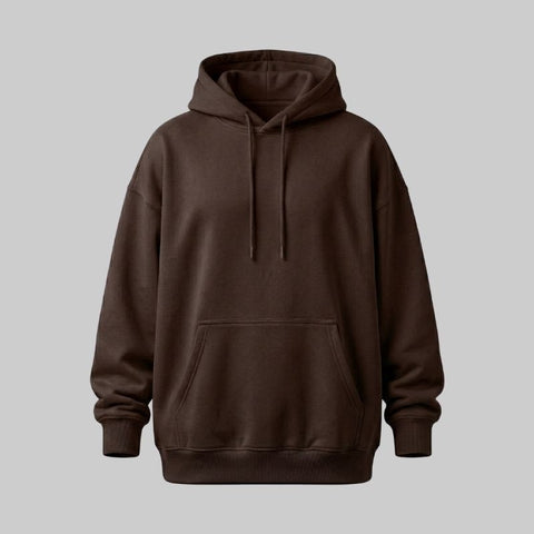 Sudadero Café Oversize con Capucha