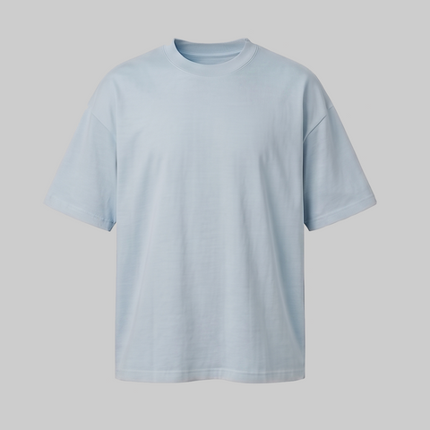 Playera Oversize Gris Azulado