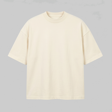 Playera Oversize Blanca Marfil 300G