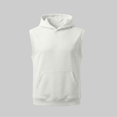 Sudadero Blanco Sin Mangas - tono uniforme HdT