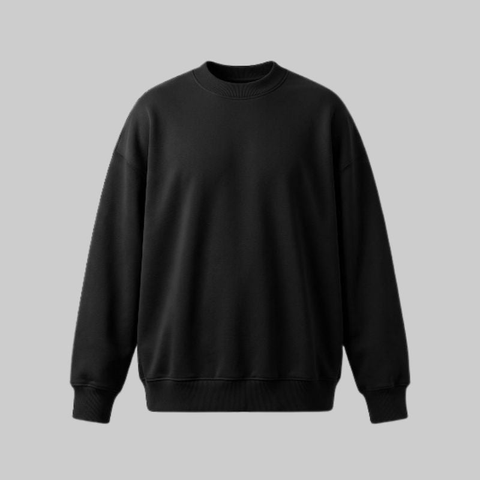 Sudadero Negro Oversize - tono uniforme HdT