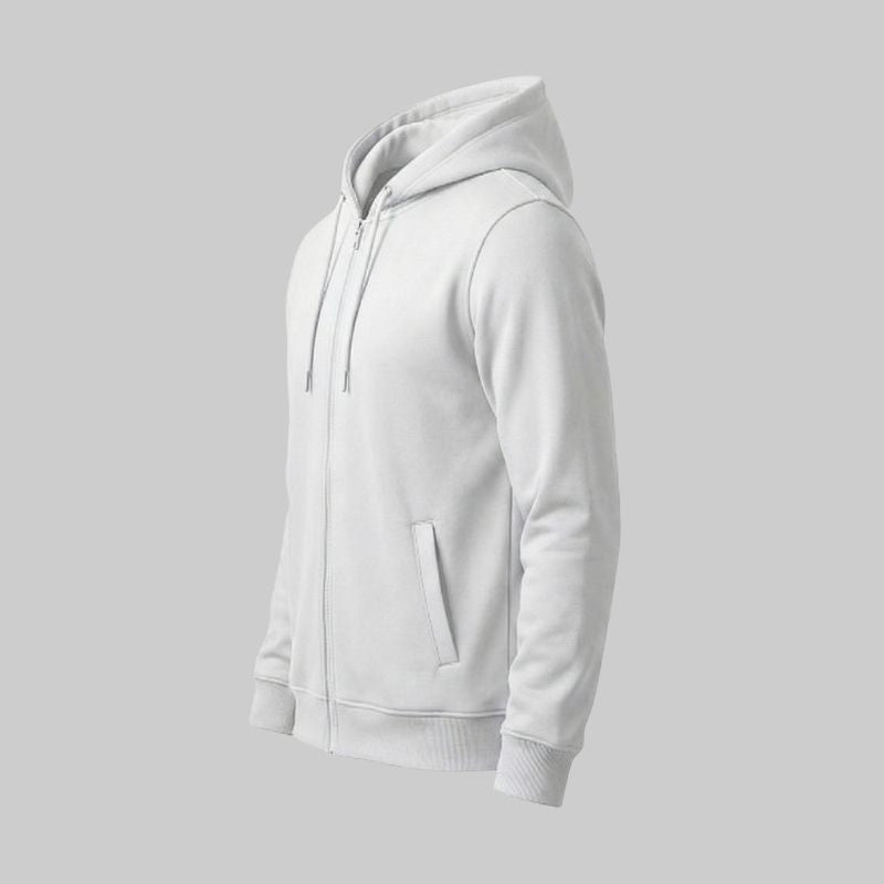 Hooded sweatshirt with zipper