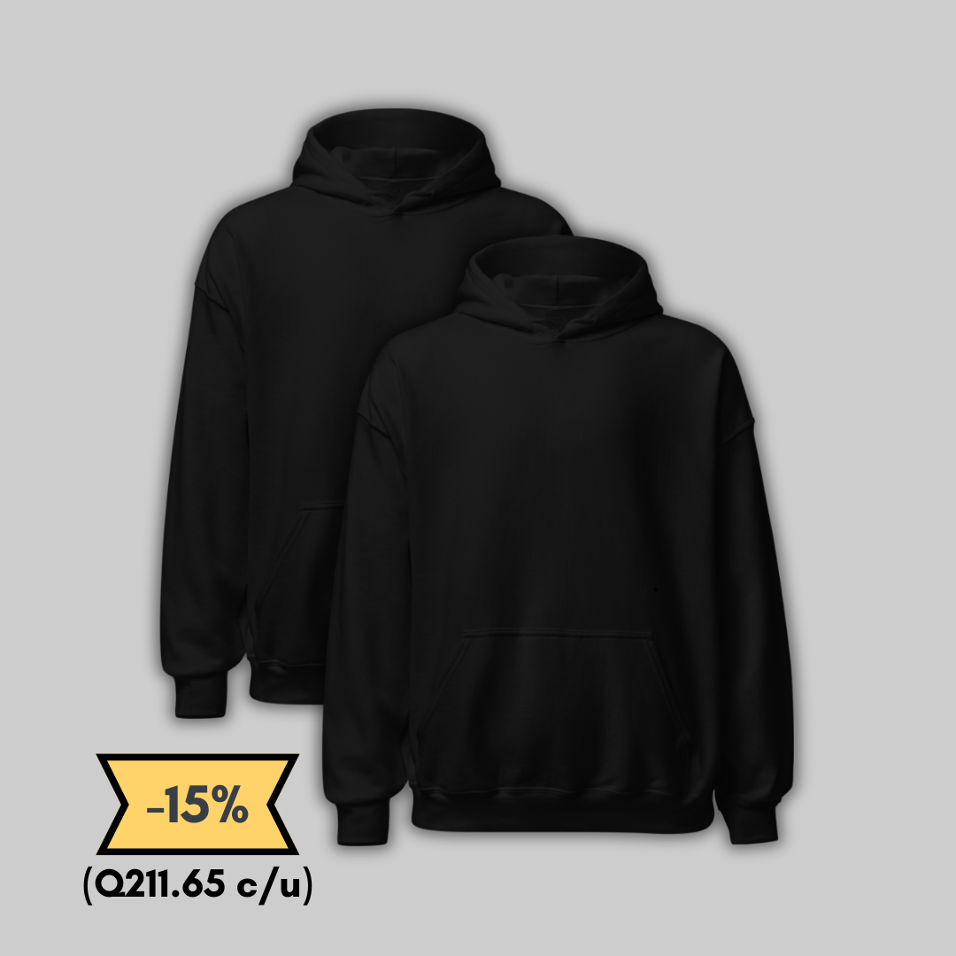 Lot de 2 sweats à capuche noirs