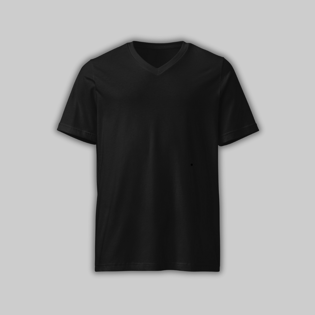 Black V-neck T-shirt