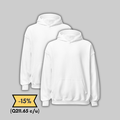 Lot de 2 sweats à capuche blancs