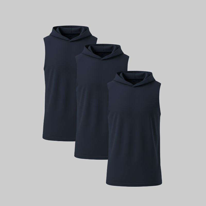 Camiseta Sin Mangas con Capucha Pack 3