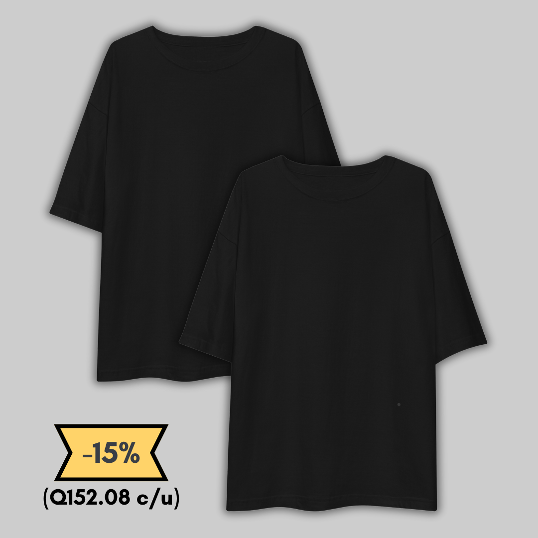 Lot de 2 t-shirts oversize noirs