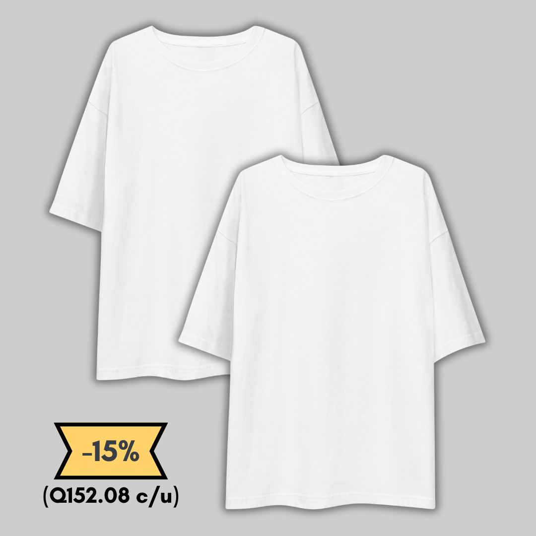 White Oversize T-shirt Pack 2