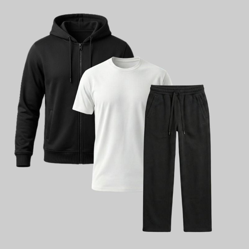 Set Hoodie con Zipper + Pants