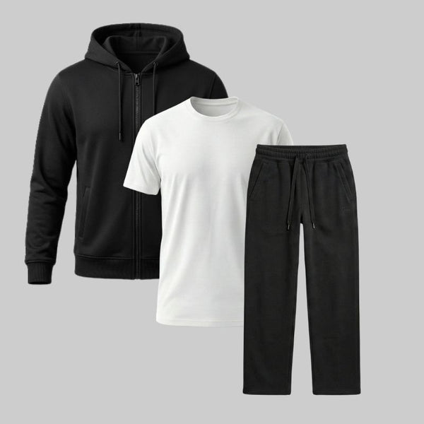 Set Hoodie con Zipper + Pants