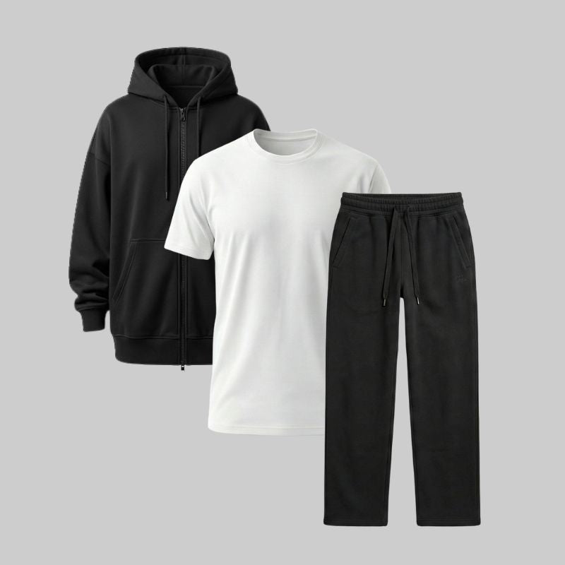 Set Hoodie Oversize con Zipper + Pants