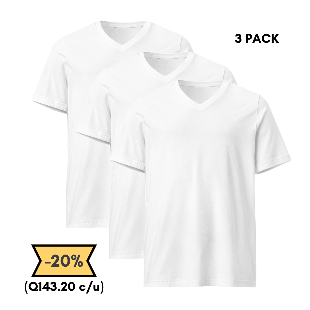 Playera Cuello V Pack 3