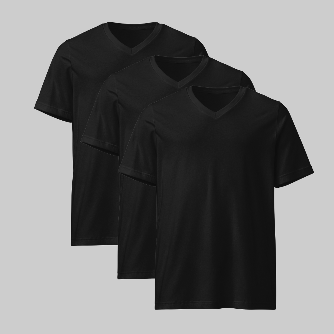 Playera Cuello V Pack 3
