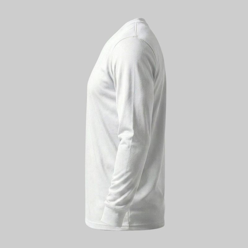 Long-sleeved V-neck T-shirt