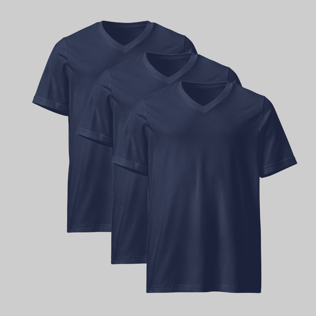 Playera Cuello V Pack 3