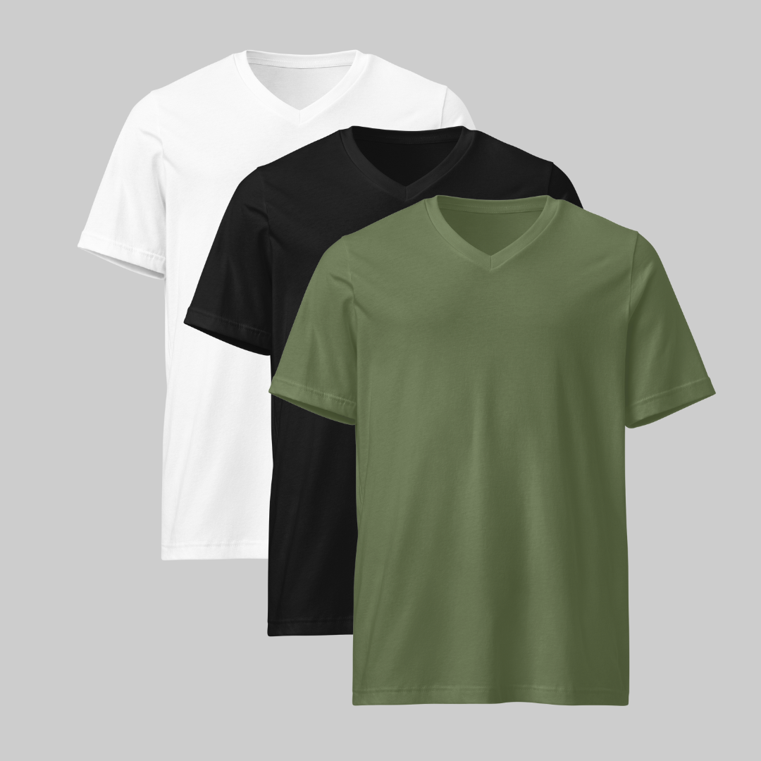 Playera Cuello V Pack 3