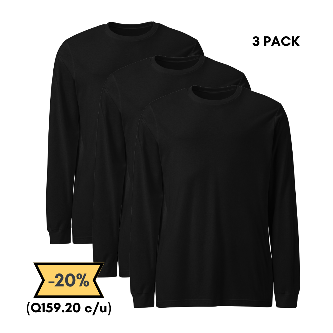 T-shirt noir à manches longues