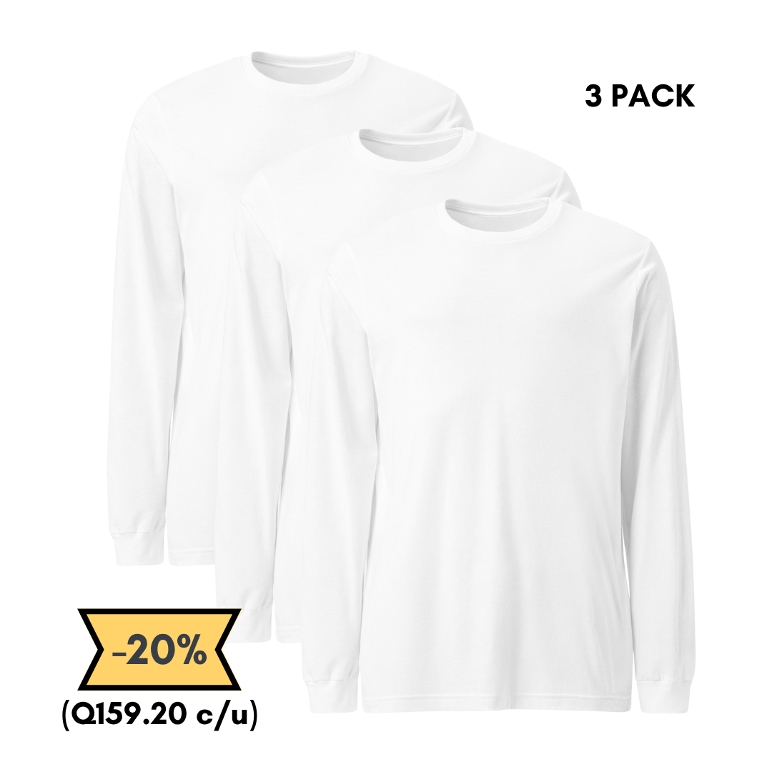 Playera manga larga Pack 3