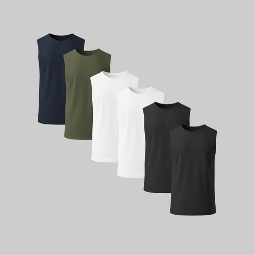 Camiseta Sin Mangas Pack 6