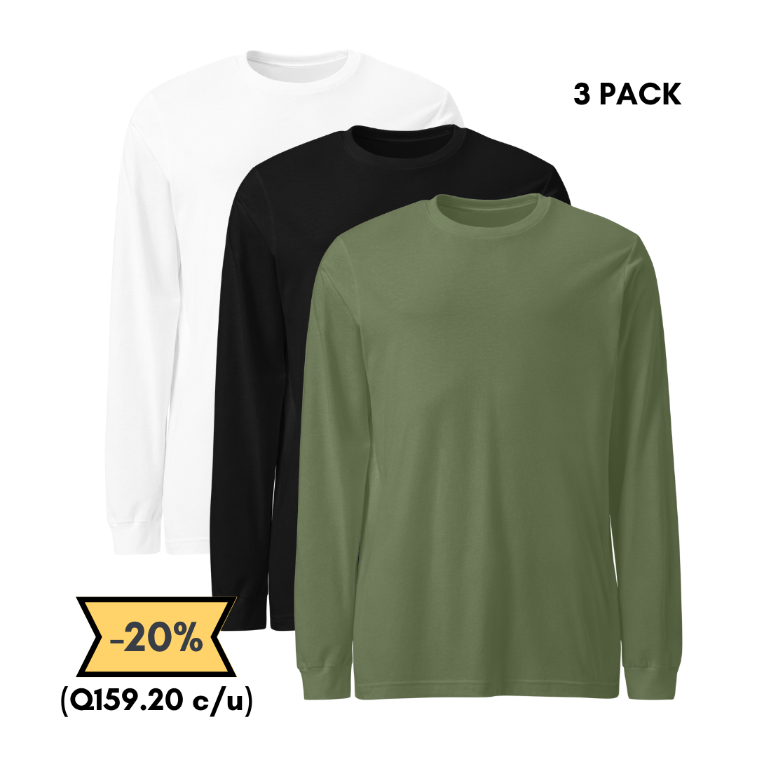 Playera manga larga Pack 3