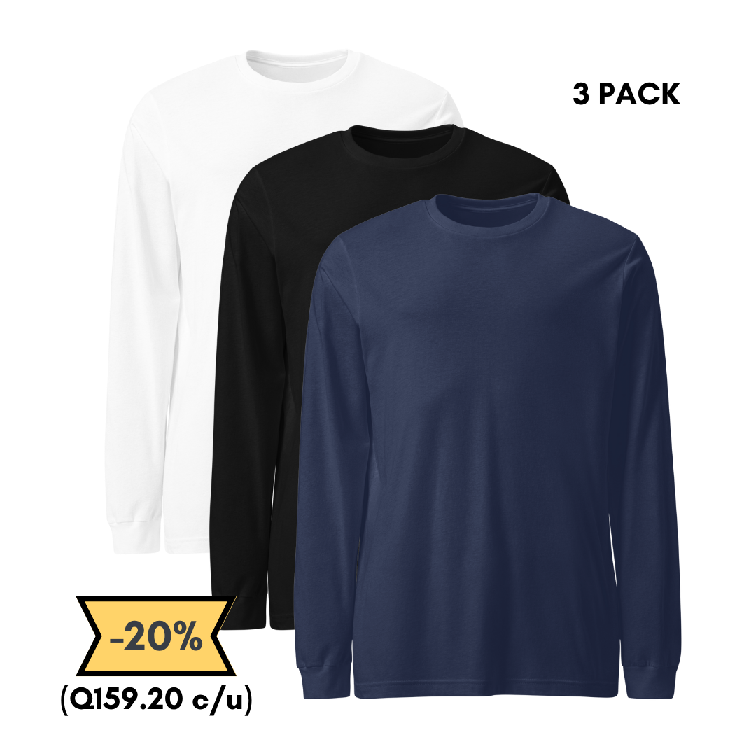 Playera manga larga Pack 3