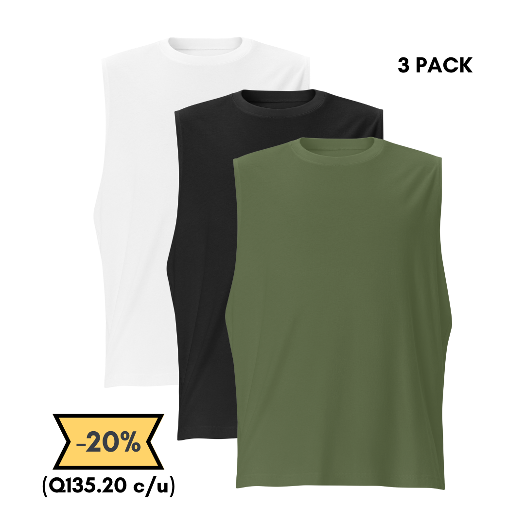 Camiseta Sin Mangas 3 Pack