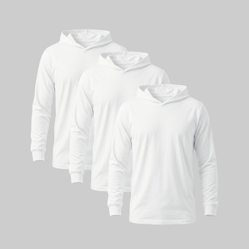 Playera manga larga con capucha Pack 3