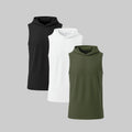 Camiseta Sin Mangas con Capucha Pack 3