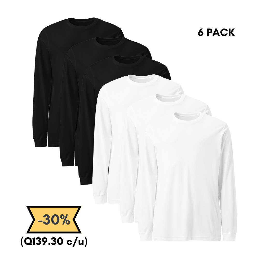 Playera manga larga Pack 6