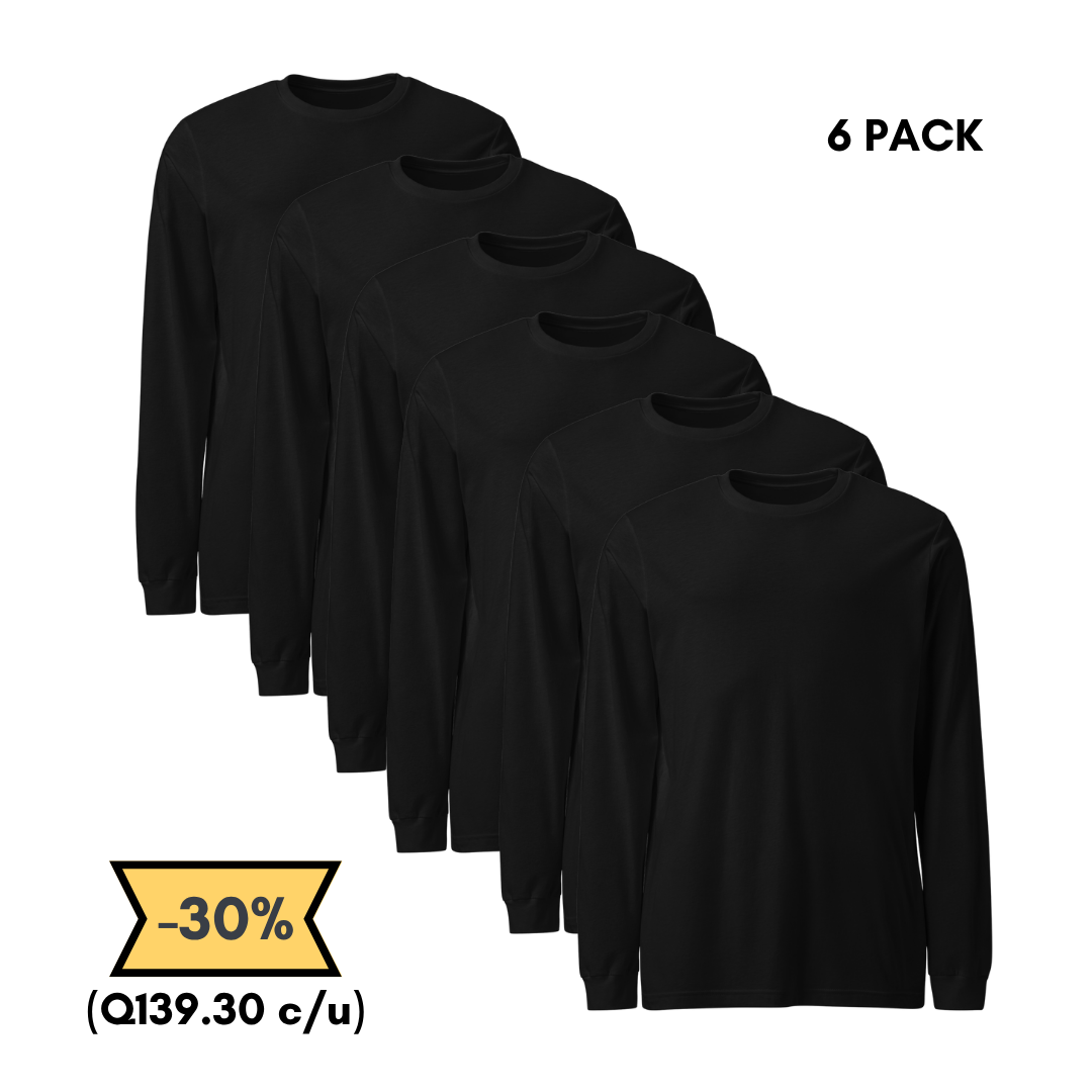 Playera manga larga Pack 6