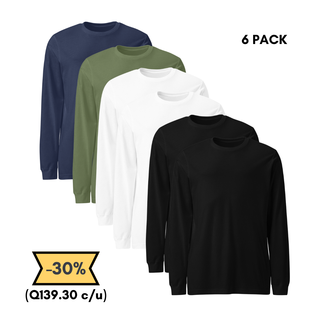 Playera manga larga Pack 6