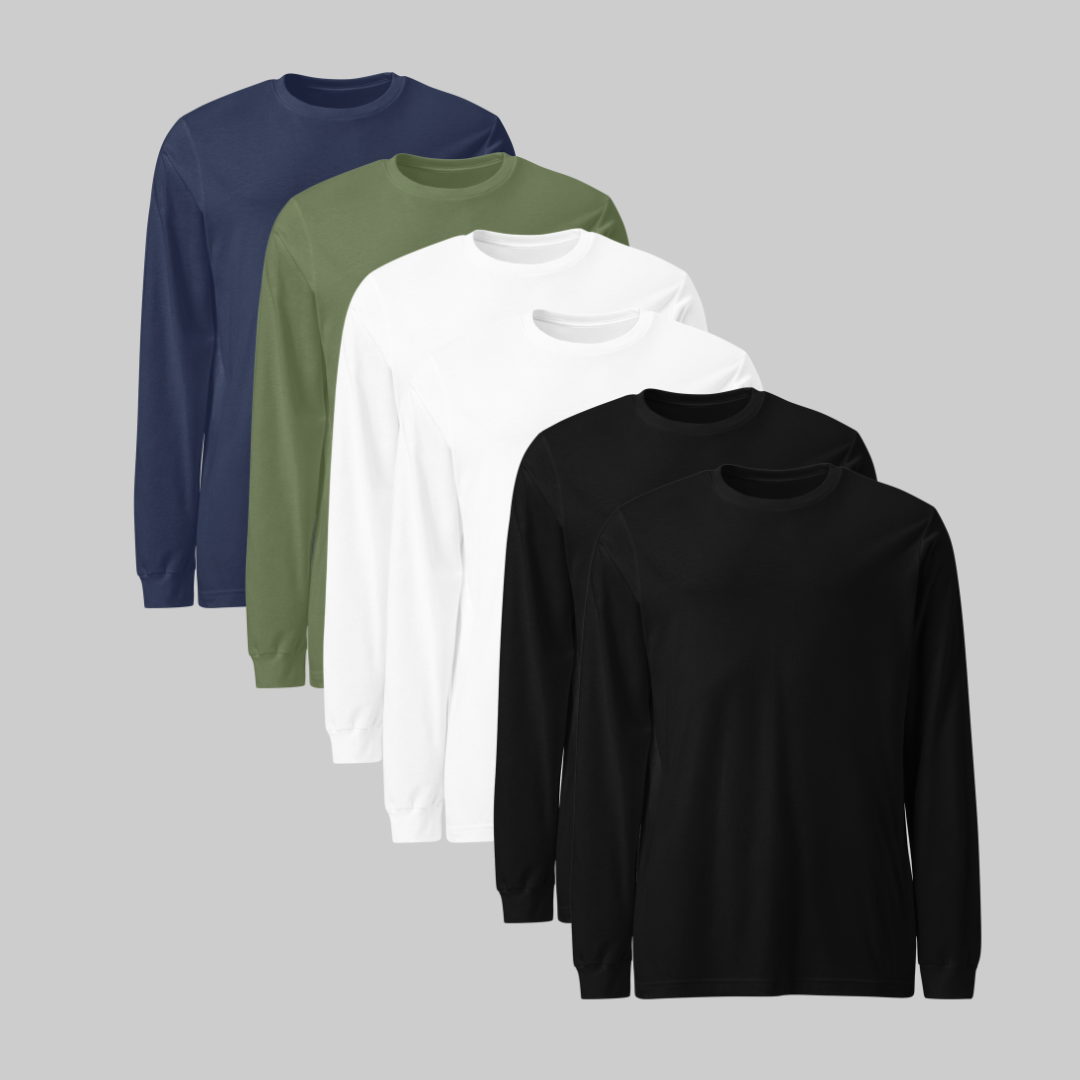 Playera manga larga Pack 6