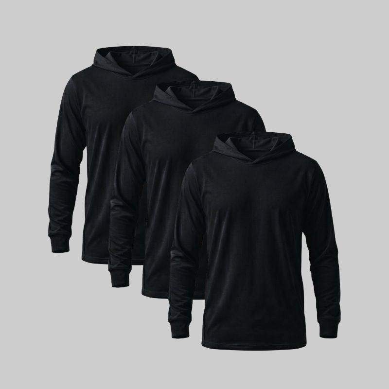 Playera manga larga con capucha Pack 3