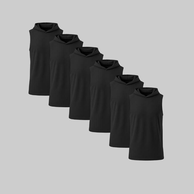 Camiseta Sin Mangas con Capucha Pack 6