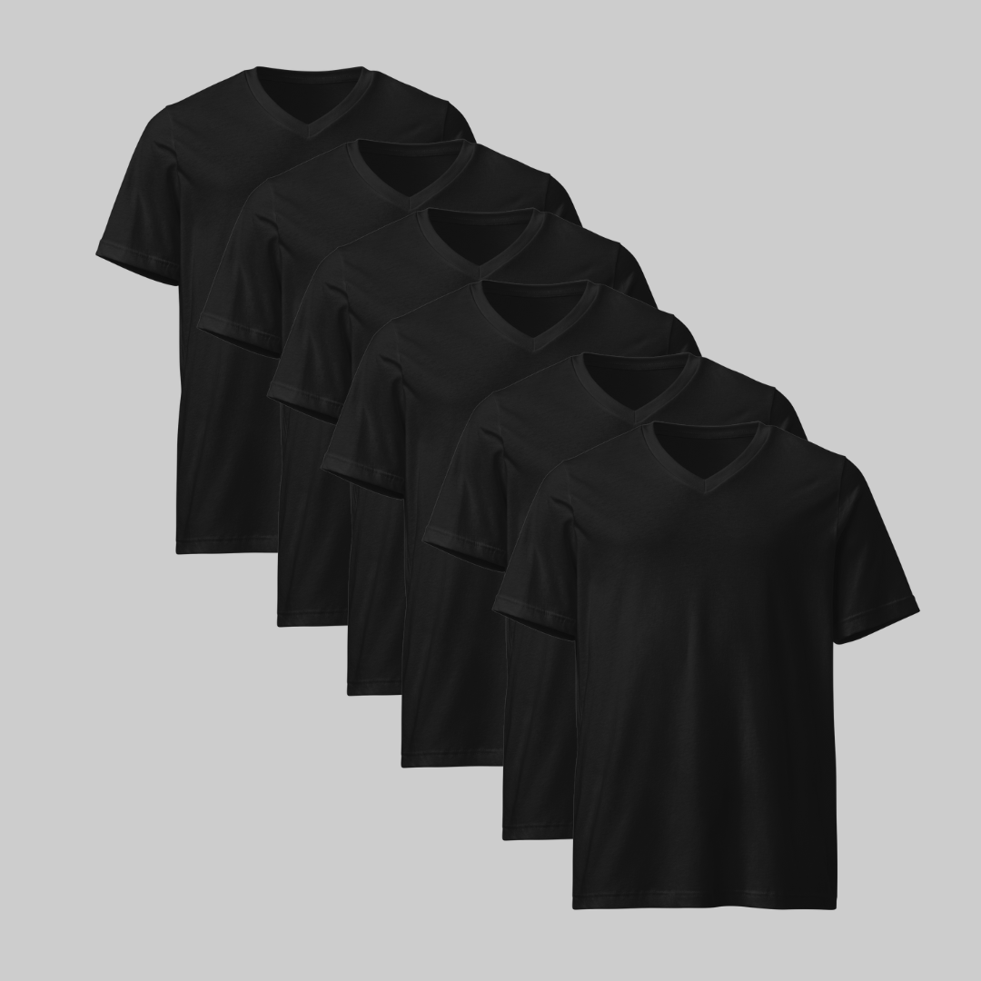 Playera Cuello V Pack 6