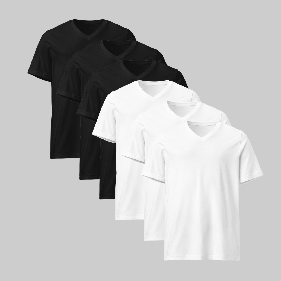 Playera Cuello V Pack 6