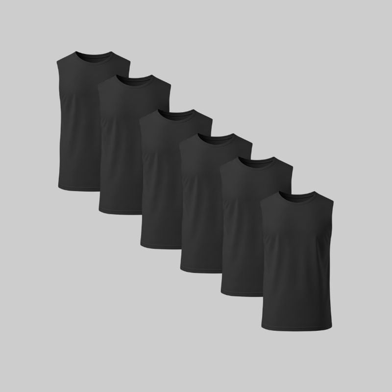 Black Sleeveless T-shirt