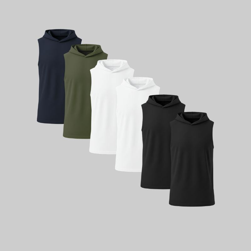 Camiseta Sin Mangas con Capucha Pack 6