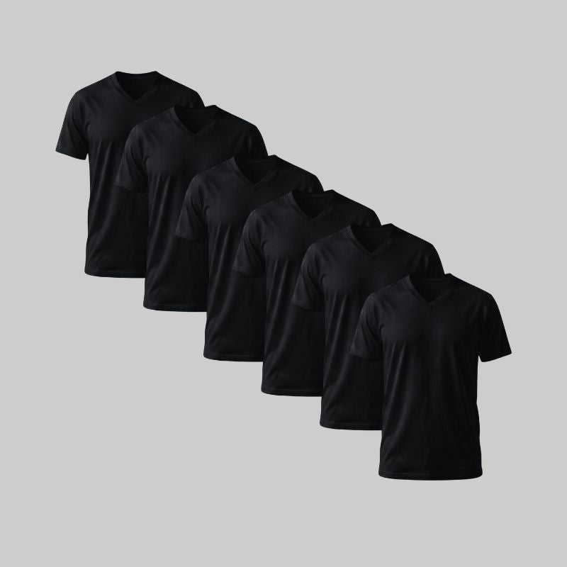 Black V-neck T-shirt