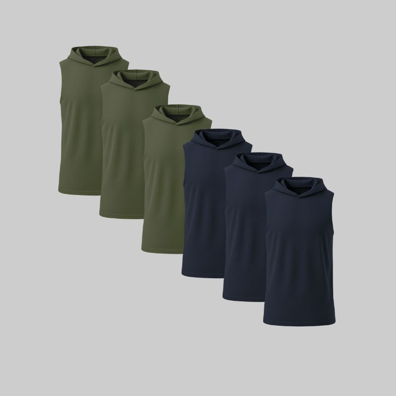 Camiseta Sin Mangas con Capucha Pack 6