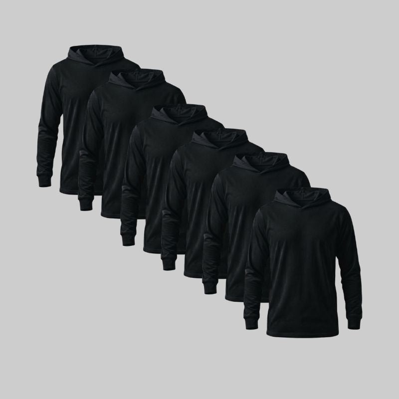 Playera manga larga con capucha Pack 6