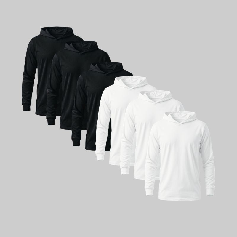 Playera manga larga con capucha Pack 6