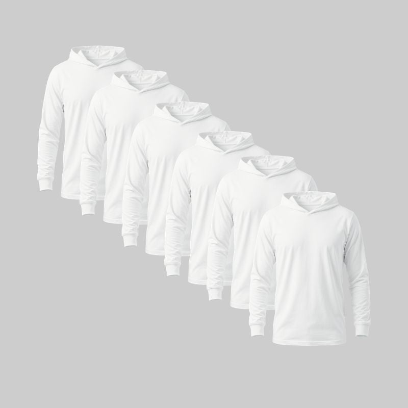 Playera manga larga con capucha Pack 6