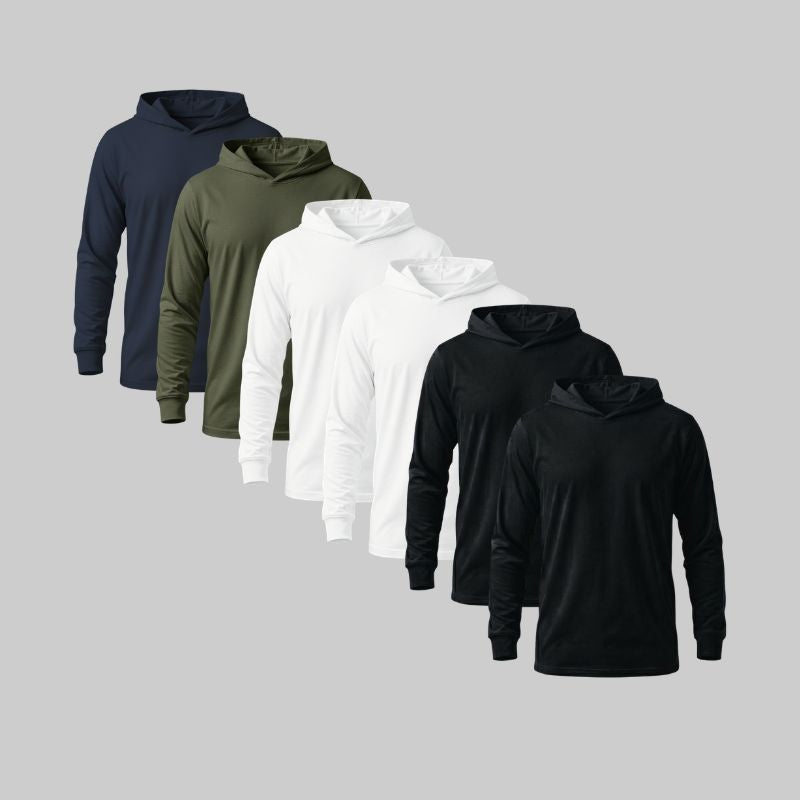 Playera manga larga con capucha Pack 6