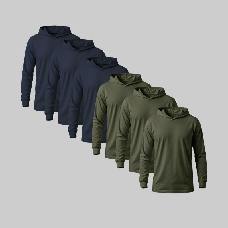 Playera manga larga con capucha Pack 6