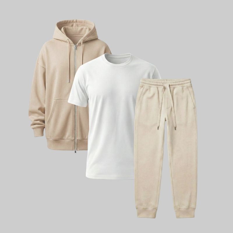 Set Hoodie Oversize con Zipper + Jogger