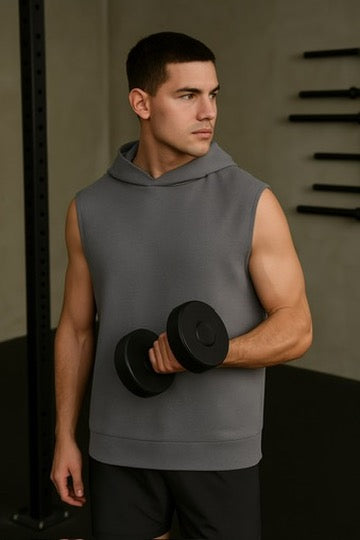 Black Sleeveless T-shirt